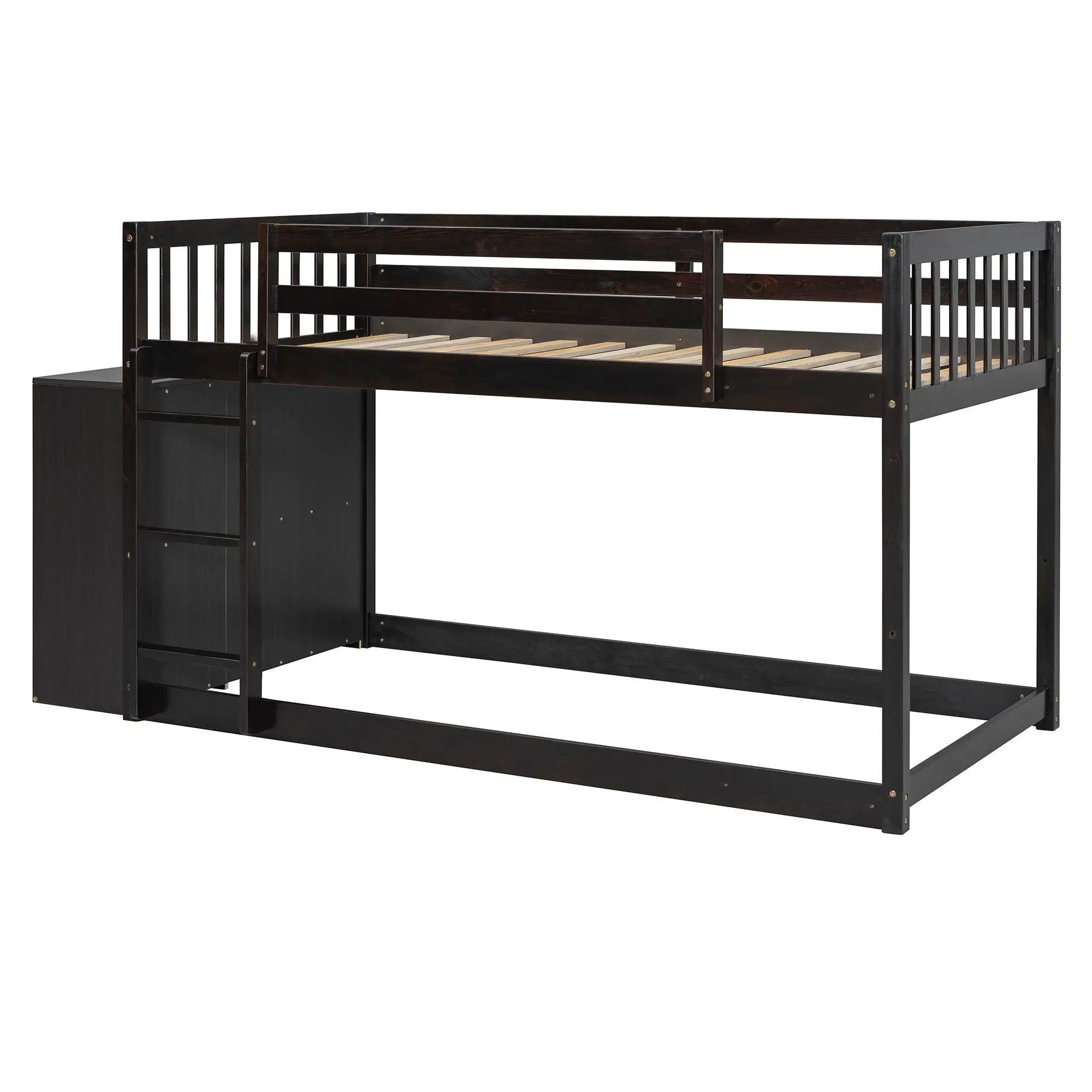 Bunk Bed With 4 Drawers And 3 Shelves by Unique Piece Furniture