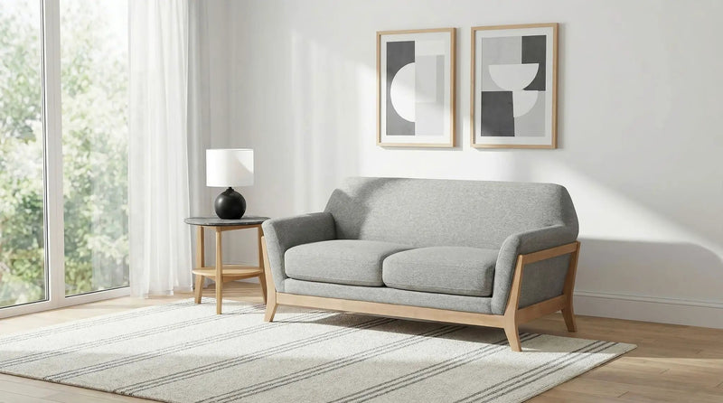 Vaughn Fabric Upholstered Flared Arm Loveseat Grey by Unique Piece Furniture