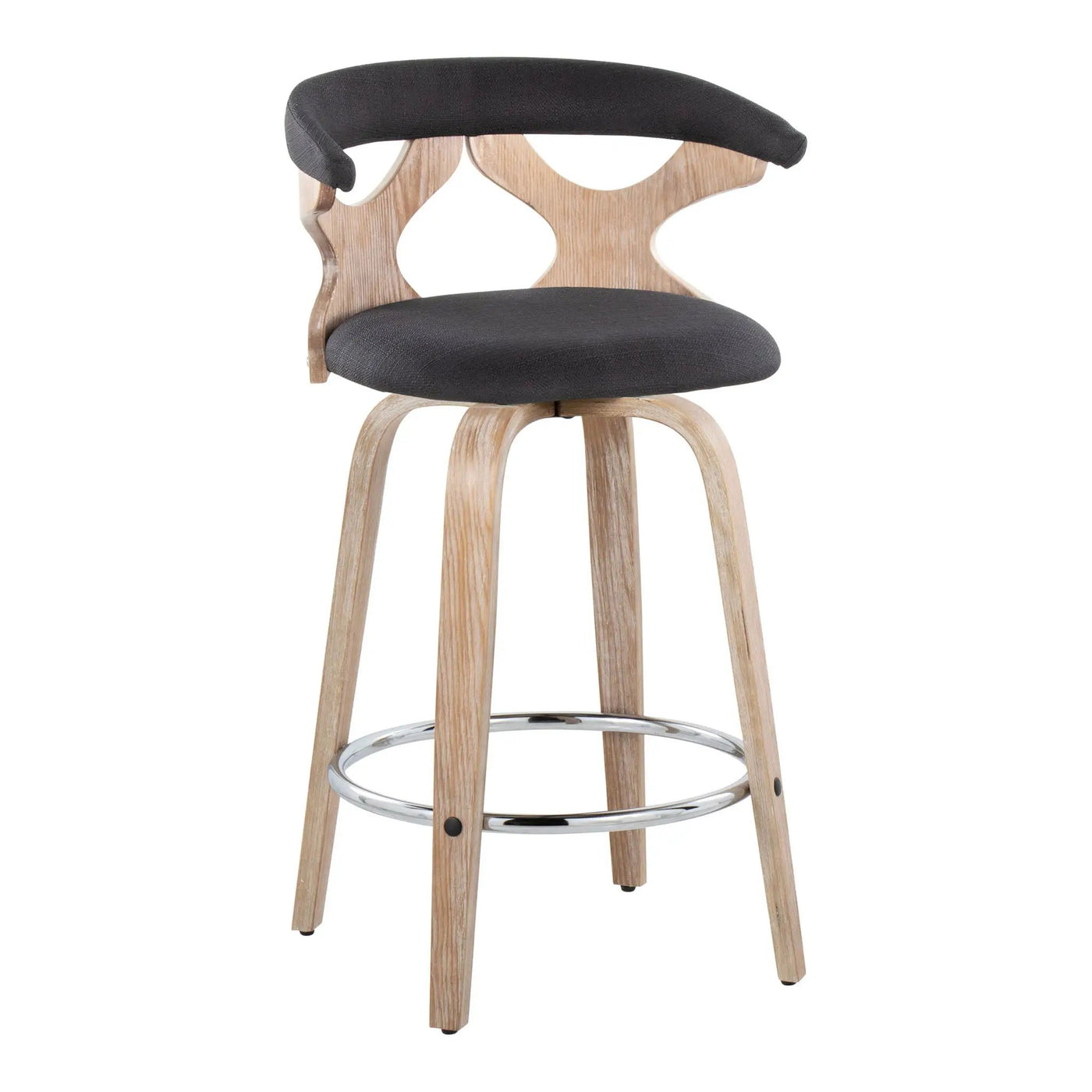 Gardenia - Mid Century Modern Fixed Height Counter Stool With Swivel (Set of 2) by HouseOfZazla