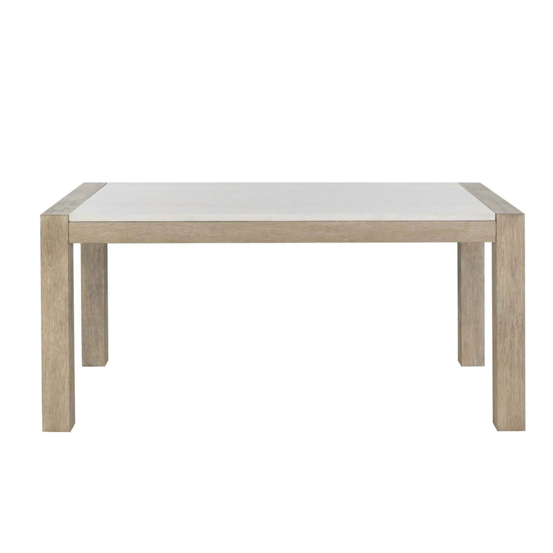 Vanilla - Real Marble Dining Table And Chair Set With Upholstery - Beige / Natural by Unique Piece Furniture