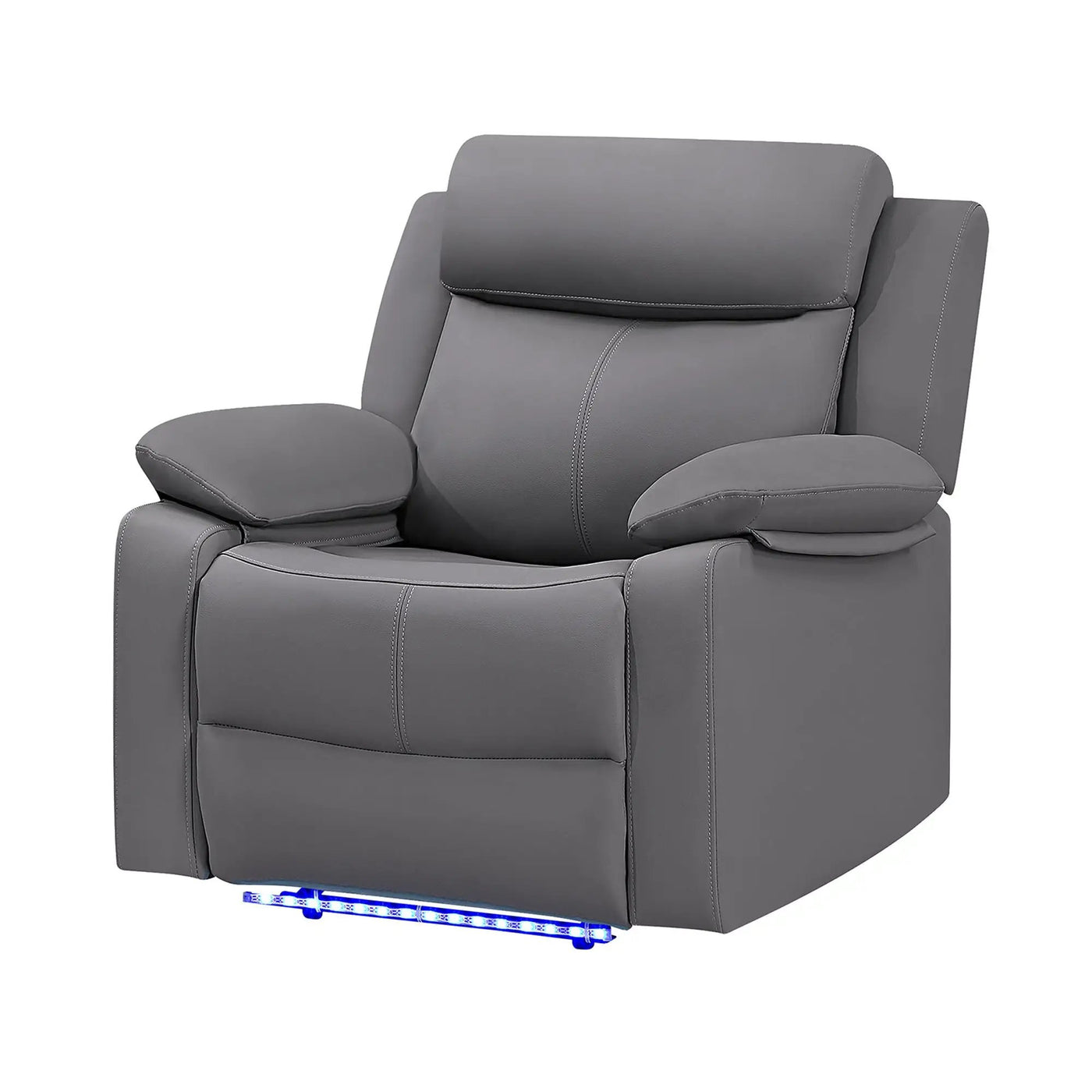 Blanche - Glider Recliner With LED, Pillow Top Arms by HouseOfZazla