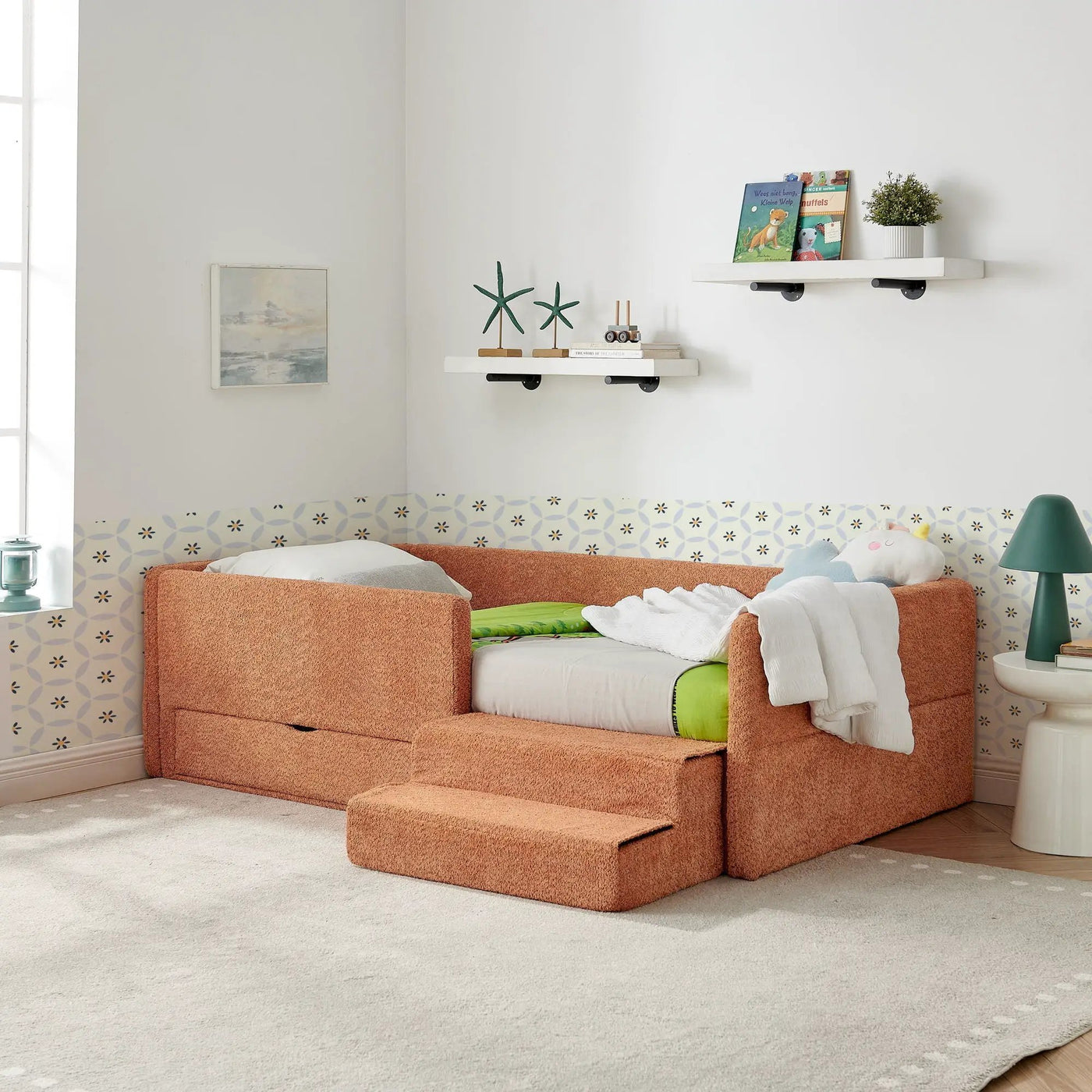 Safe Kids Bed With Guardrails And Storage by HouseOfZazla