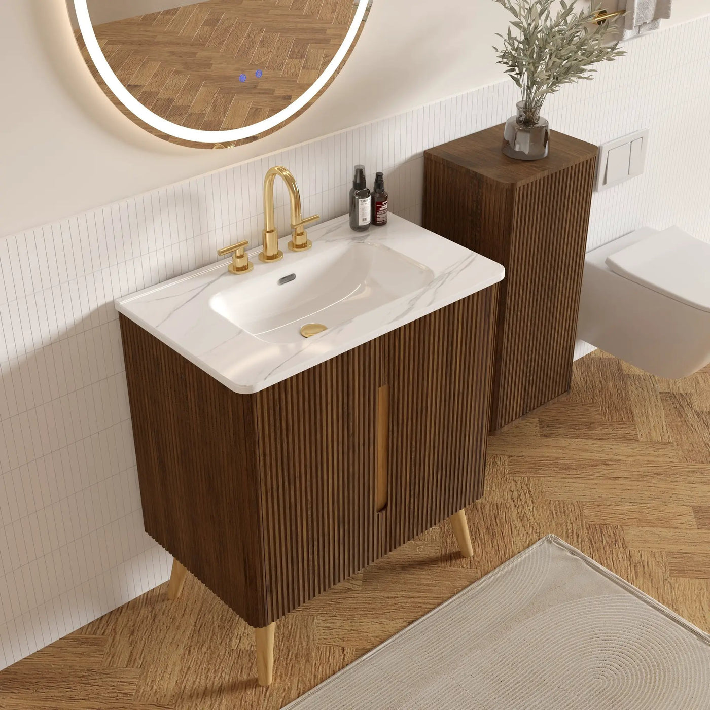 Etna 30"F Striped Bathroom Vanity by HouseOfZazla