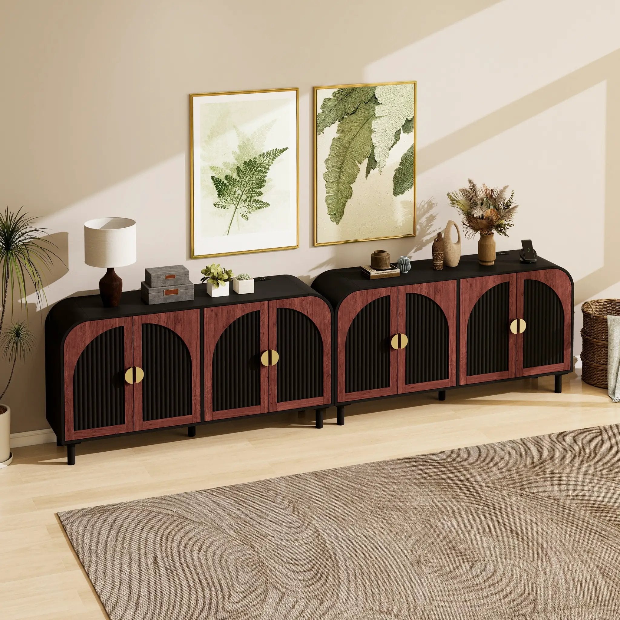 Vintage Arched Sideboard Cabinet with Mid-Century Vintage Style by HouseOfZazla