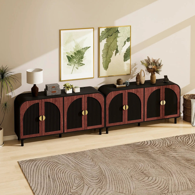 Vintage Arched Sideboard Cabinet with Mid-Century Vintage Style by HouseOfZazla