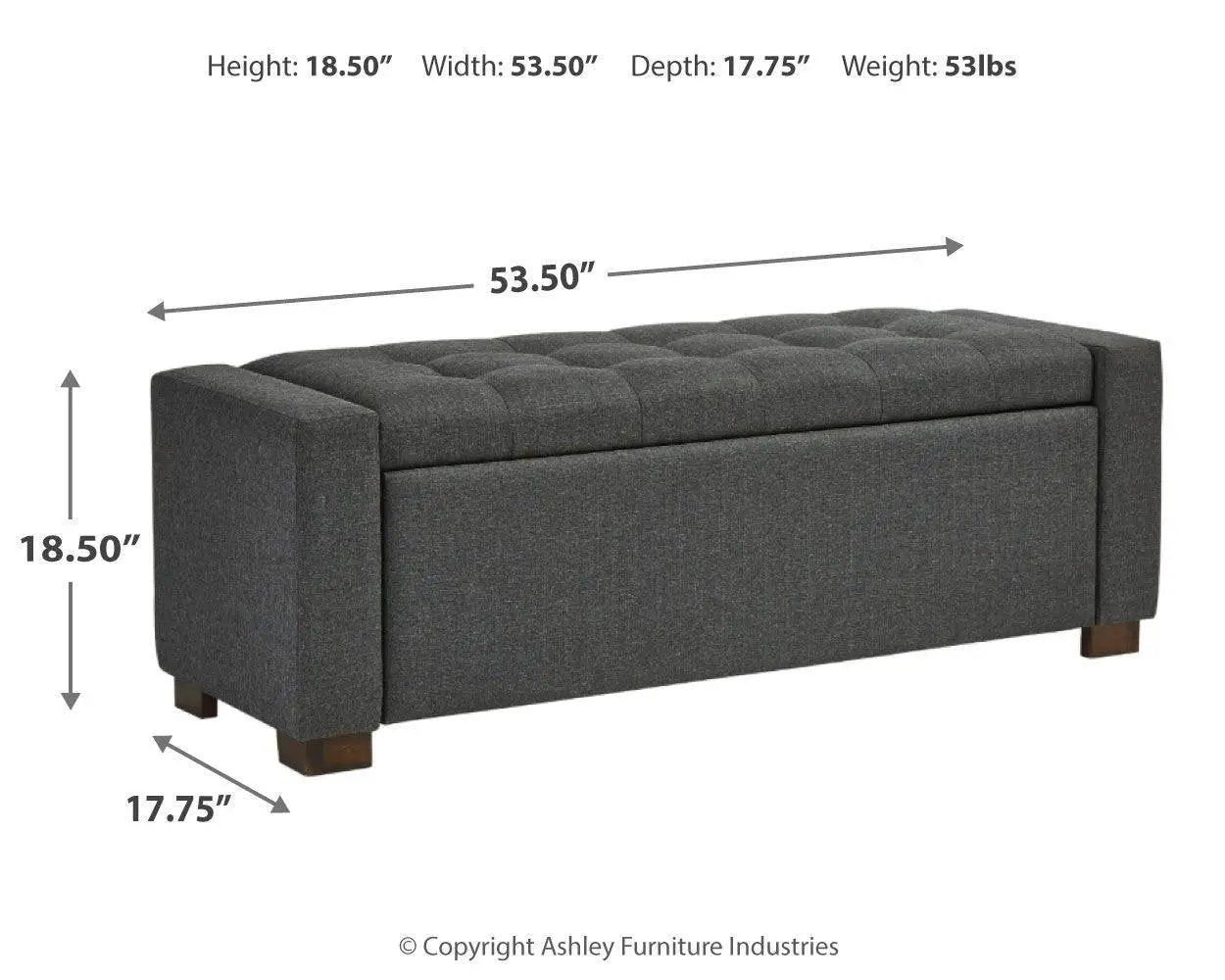 Cortwell - Storage Bench - Gray by Unique Piece Furniture