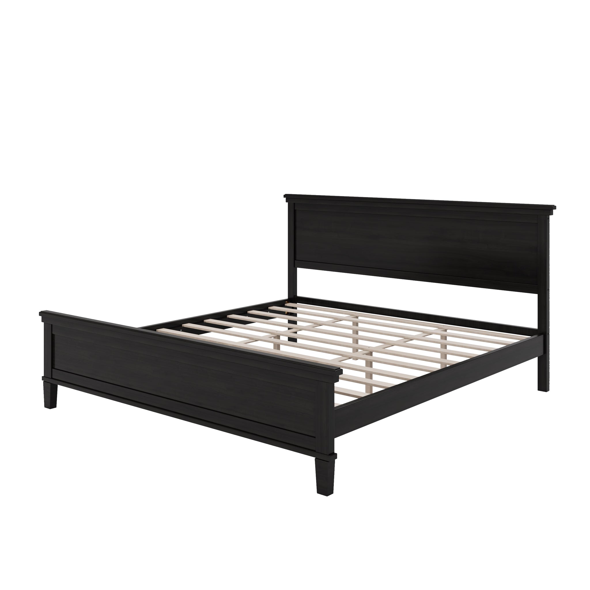 Mid-Century Modern Wood Platform Bed by HouseOfZazla