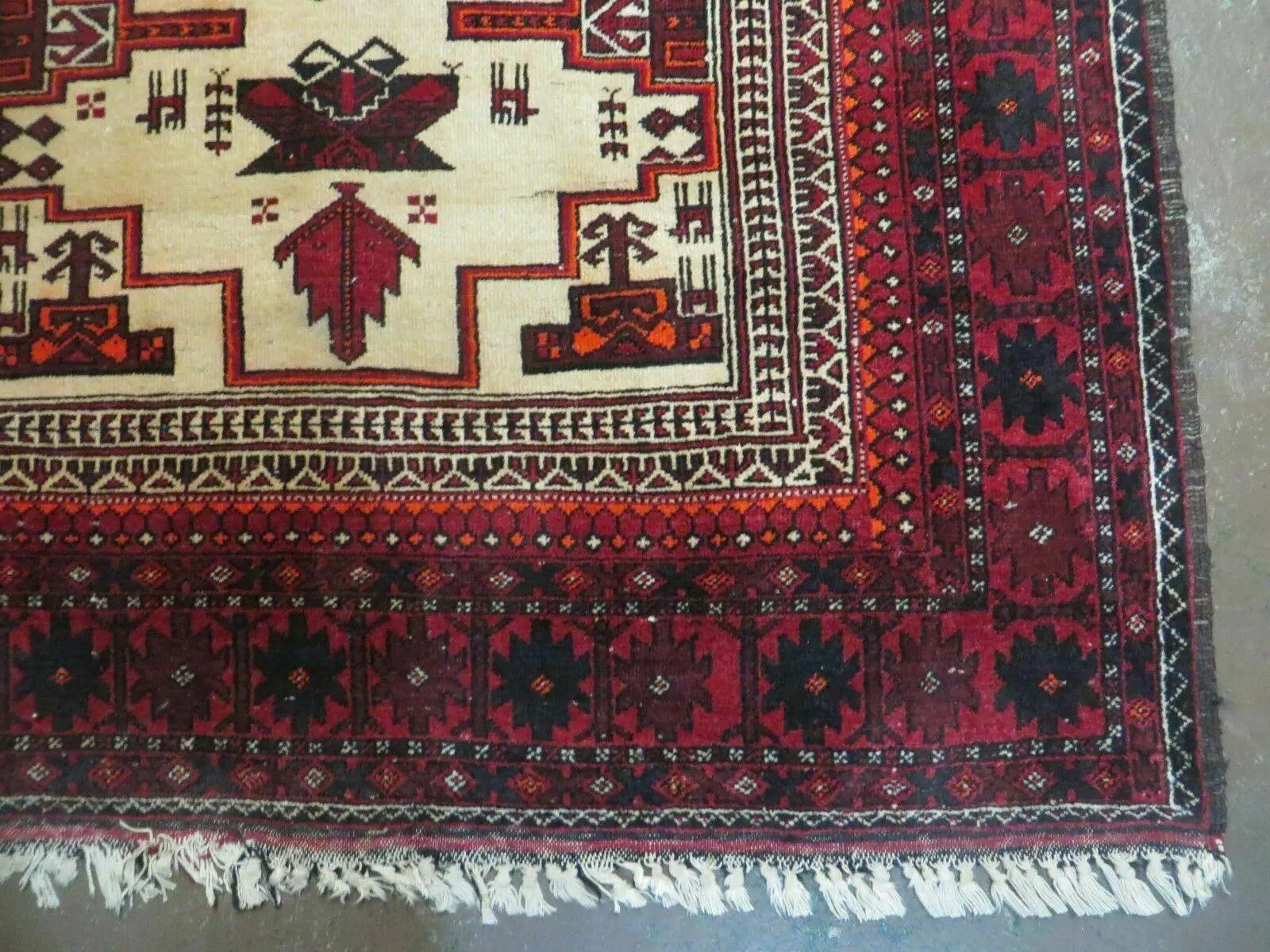 4' X 7' Vintage Handmade Pakistan Turkoman Bokhara Balouch Woven Wool Rug Nice by Jewel Rugs