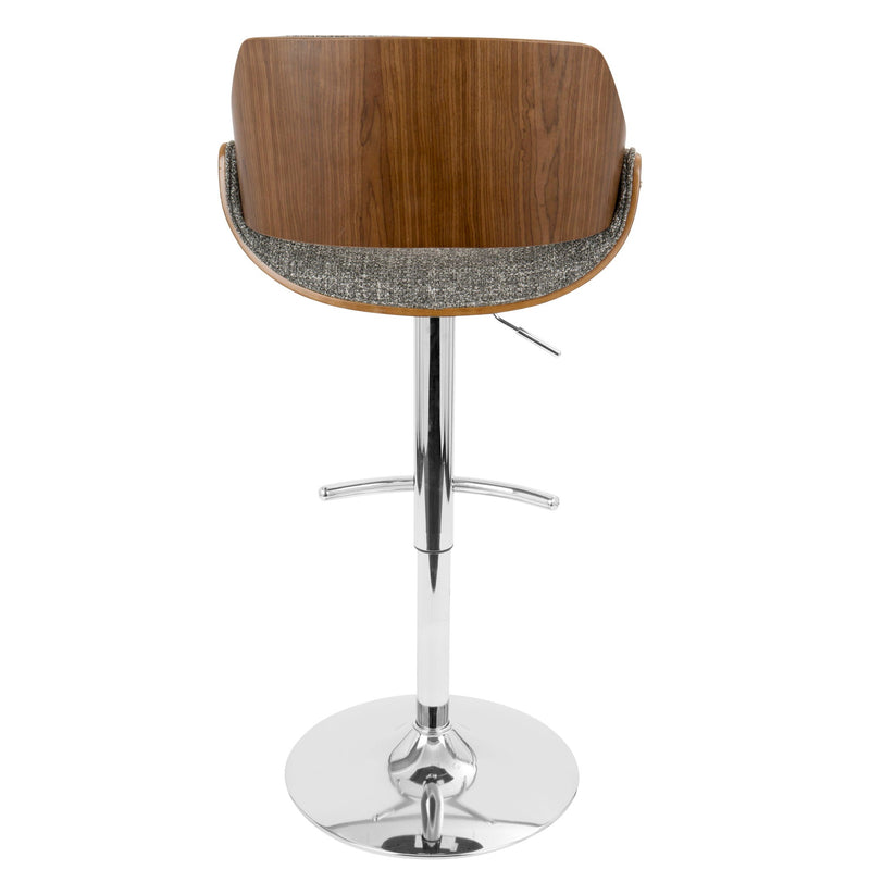 Fabrizzi - Mid Century Modern Adjustable Barstool With Swivel With Rounded T Footrest (Set of 3) by Unique Piece Furniture