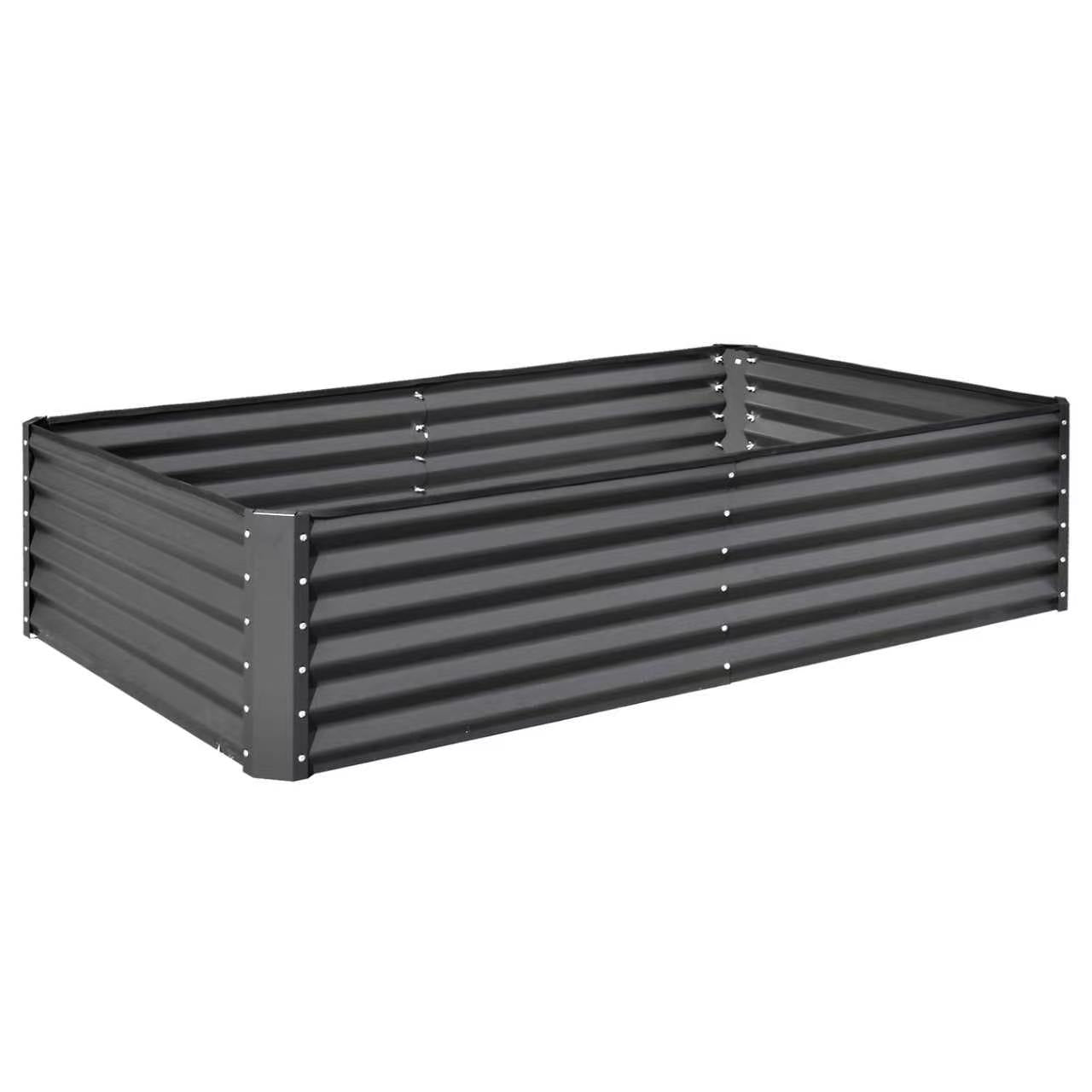 8×4×1.5 ft Galvanized Raised Garden Bed by HouseOfZazla
