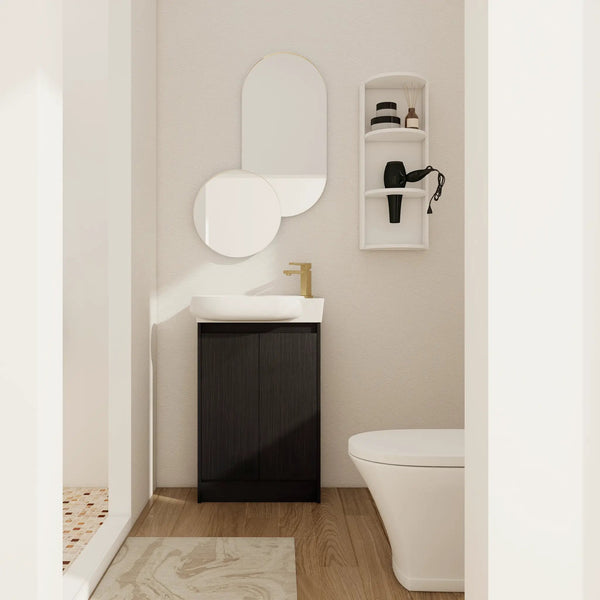 23" Freestanding Bathroom Vanity with Sink and Storage Rack