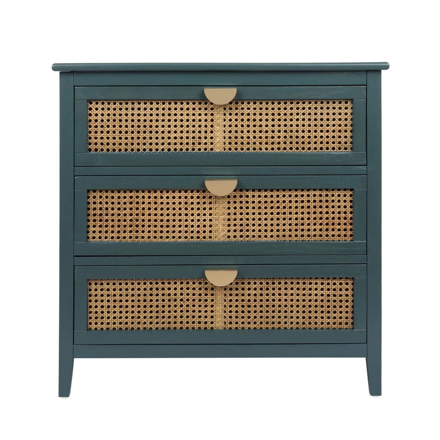 3 Drawer Cabinet, Natural Rattan, American Furniture by HouseOfZazla