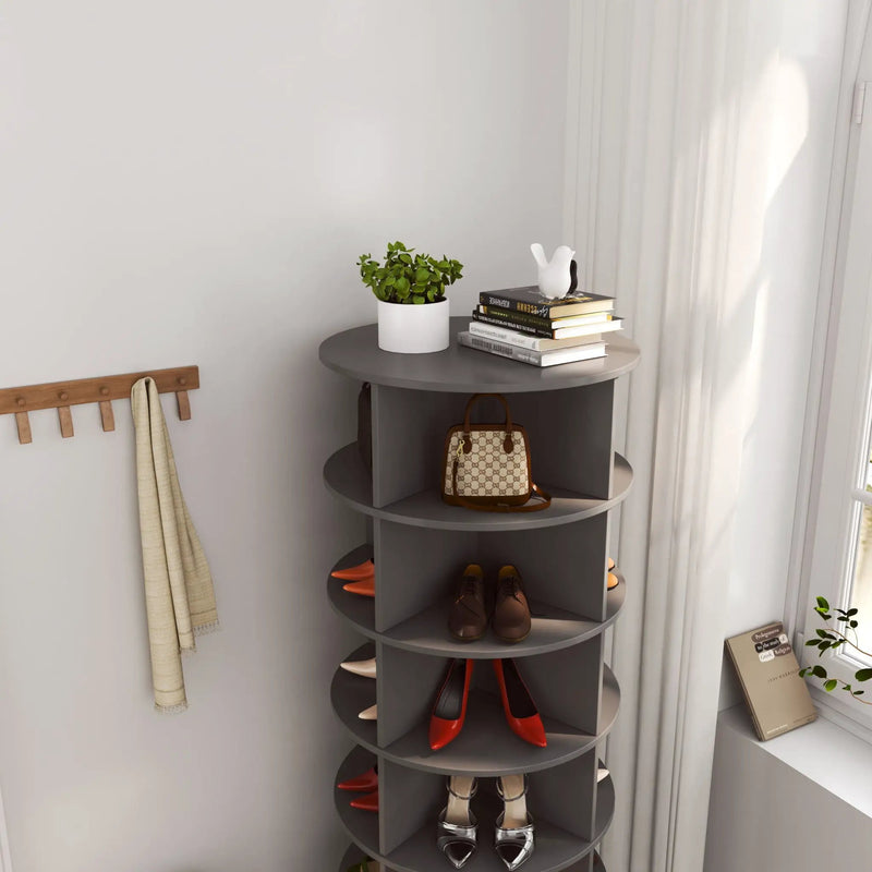 360 Rotating Shoe Cabinet 6 Layers by Unique Piece Furniture