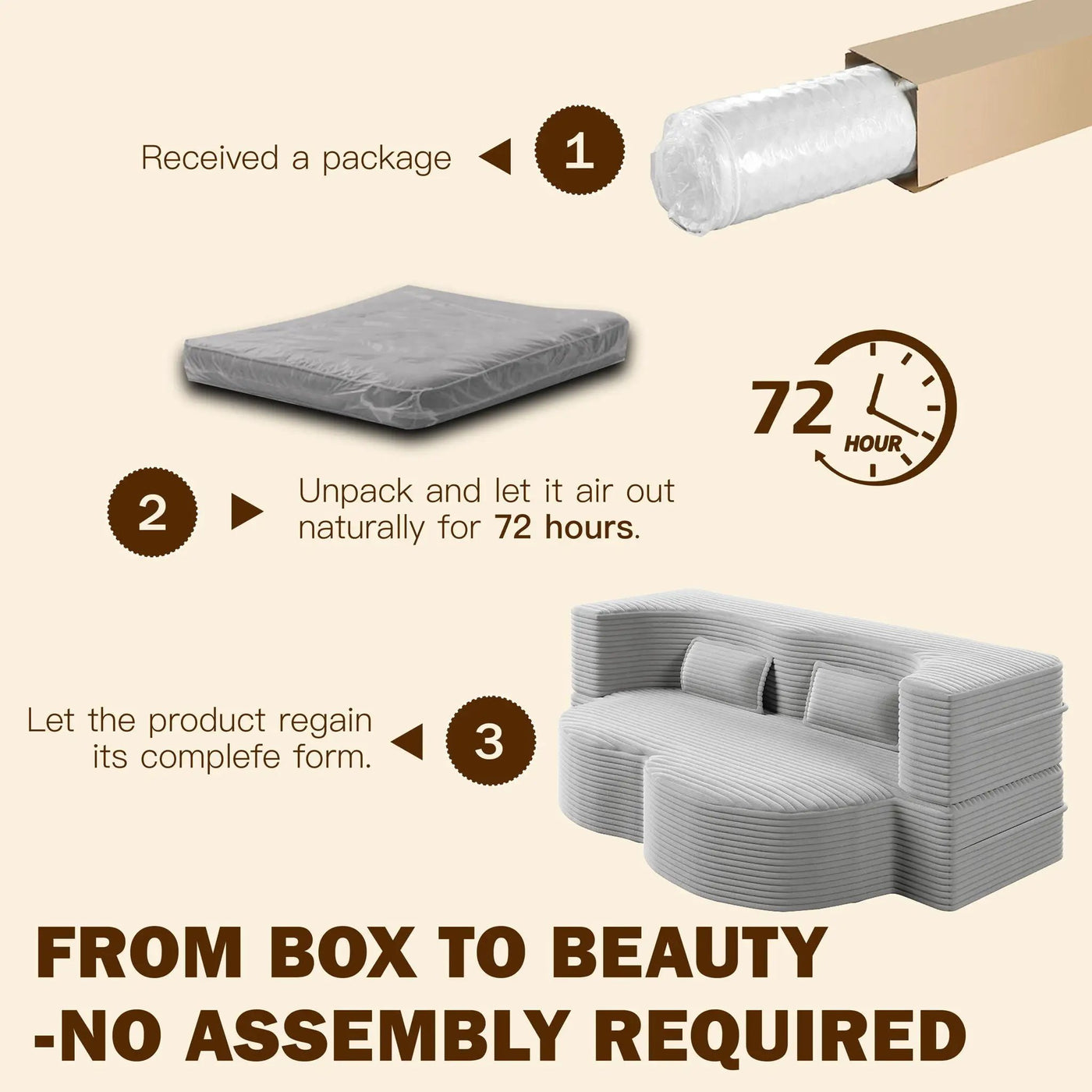 Floor Sofa With 2 Pillows, Convertible Twin Size Mattress For Living Room by HouseOfZazla