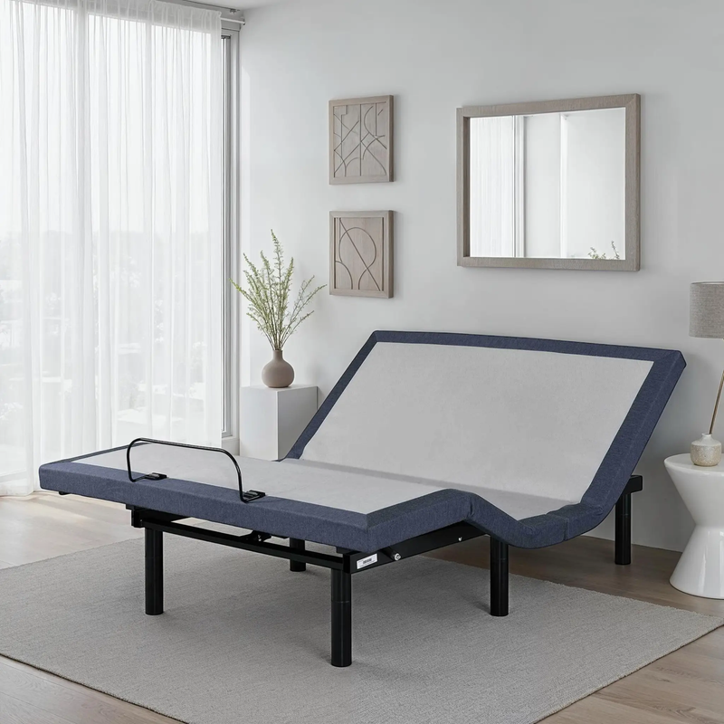 Queen Adjustable Bed Base with Massage and Head and Foot Position Adjustments by HouseOfZazla