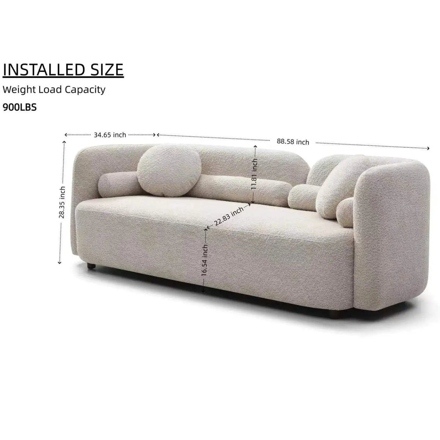 Luxury Modern Couch, 3 Seater Sofa For Living Room by Unique Piece Furniture