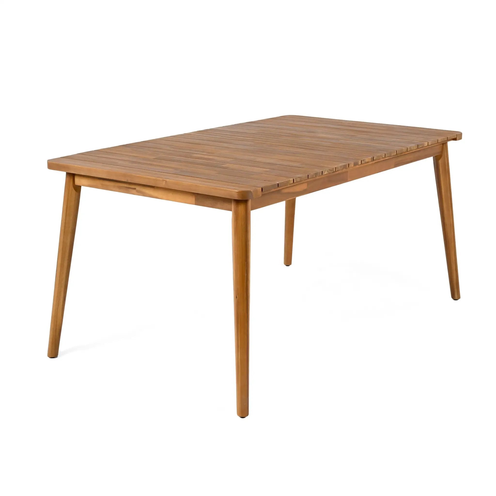 Outdoor Dining Set with Acacia Wood Table and 4 Chairs, Beige by HouseOfZazla