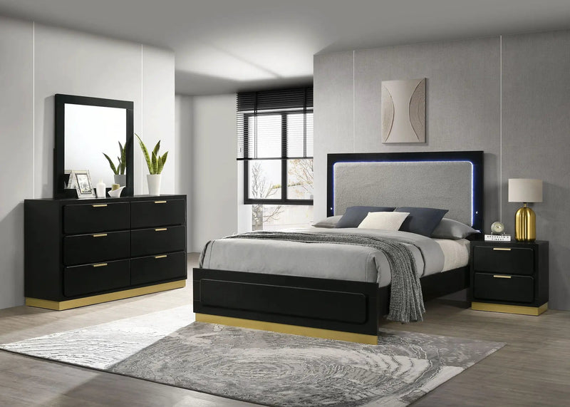 Caraway 4-piece Eastern King Bedroom Set Black by Unique Piece Furniture