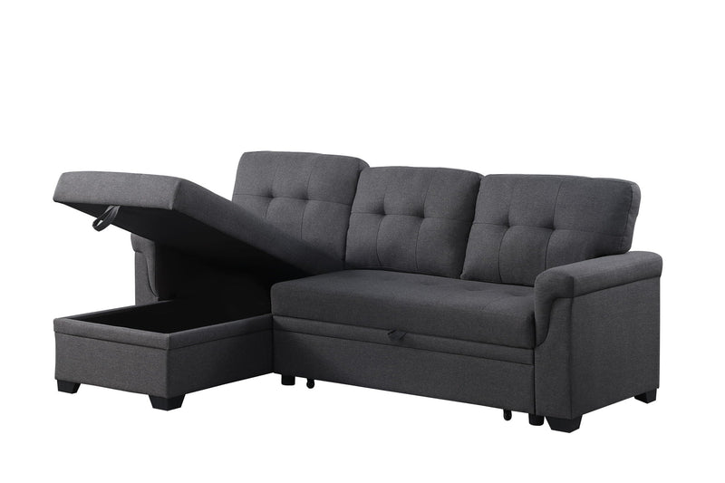 Lucca Reversible Sleeper Sectional Sofa With Storage Chaise, photo 11 of 15