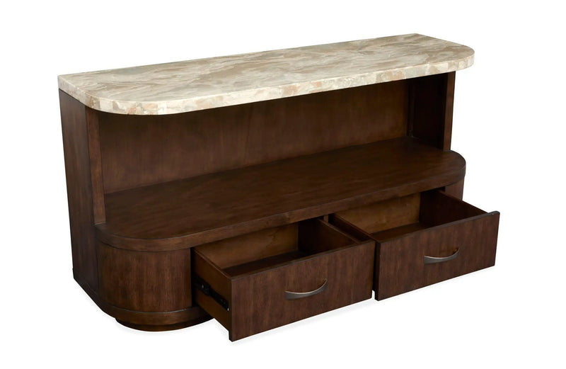 McPherson - Demilune Sofa Table - Burnt Umber by Unique Piece Furniture