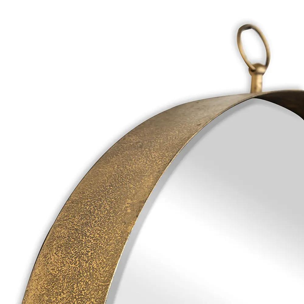 Round Mirror, Circle Mirror With Iron Frame For Living Room Bedroom Vanity Entryway, Hallway by HouseOfZazla