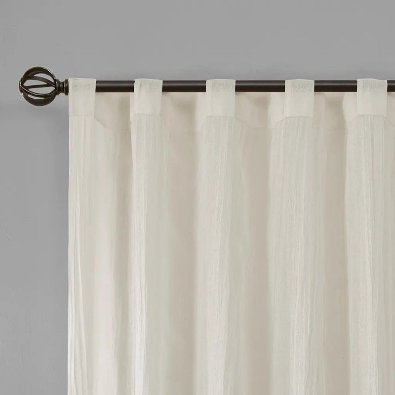 Solid Crushed Curtain Panel Pair (2 Pcs Window Panels) by HouseOfZazla