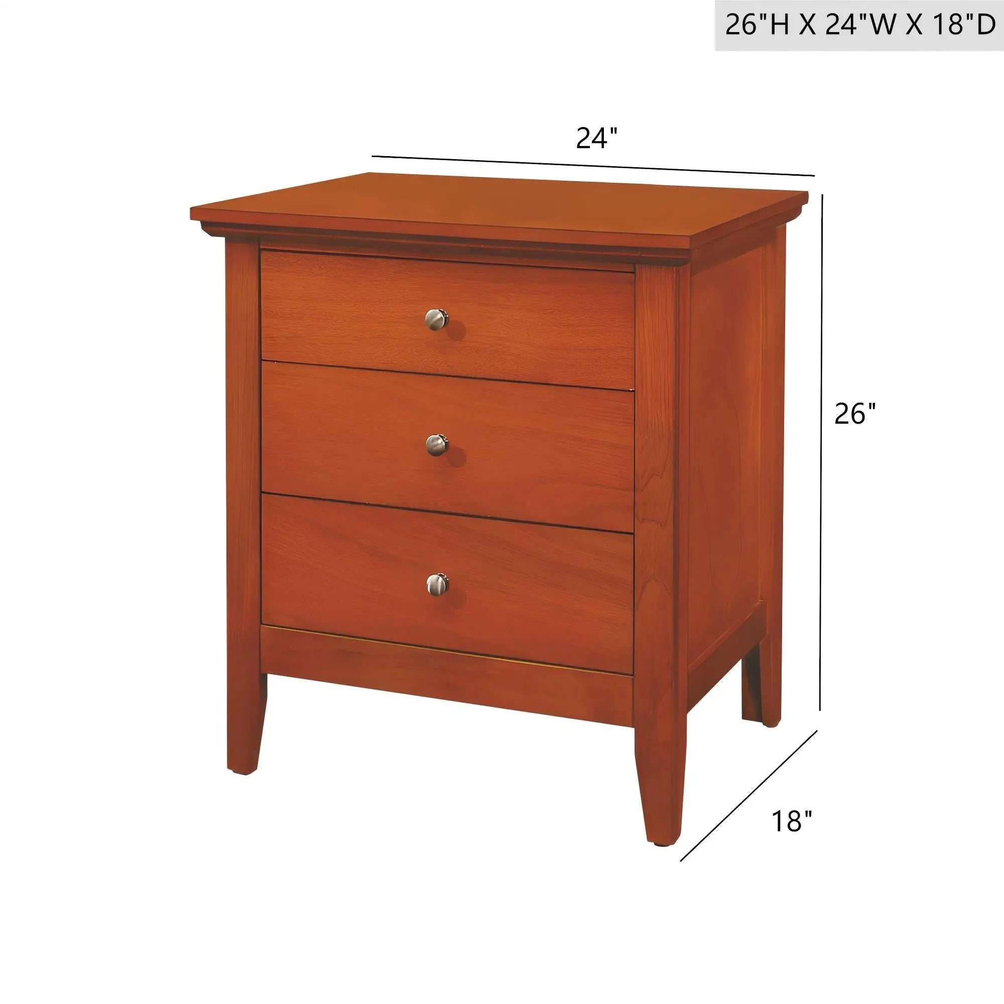 3 Drawer Nightstand & Dove Tailed Drawers by Unique Piece Furniture