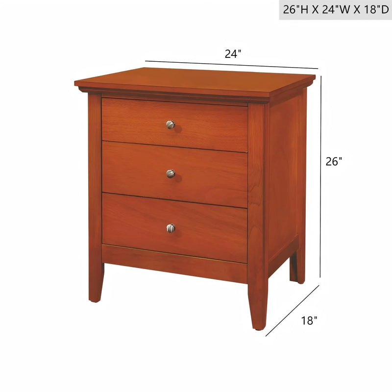 3 Drawer Nightstand & Dove Tailed Drawers by Unique Piece Furniture