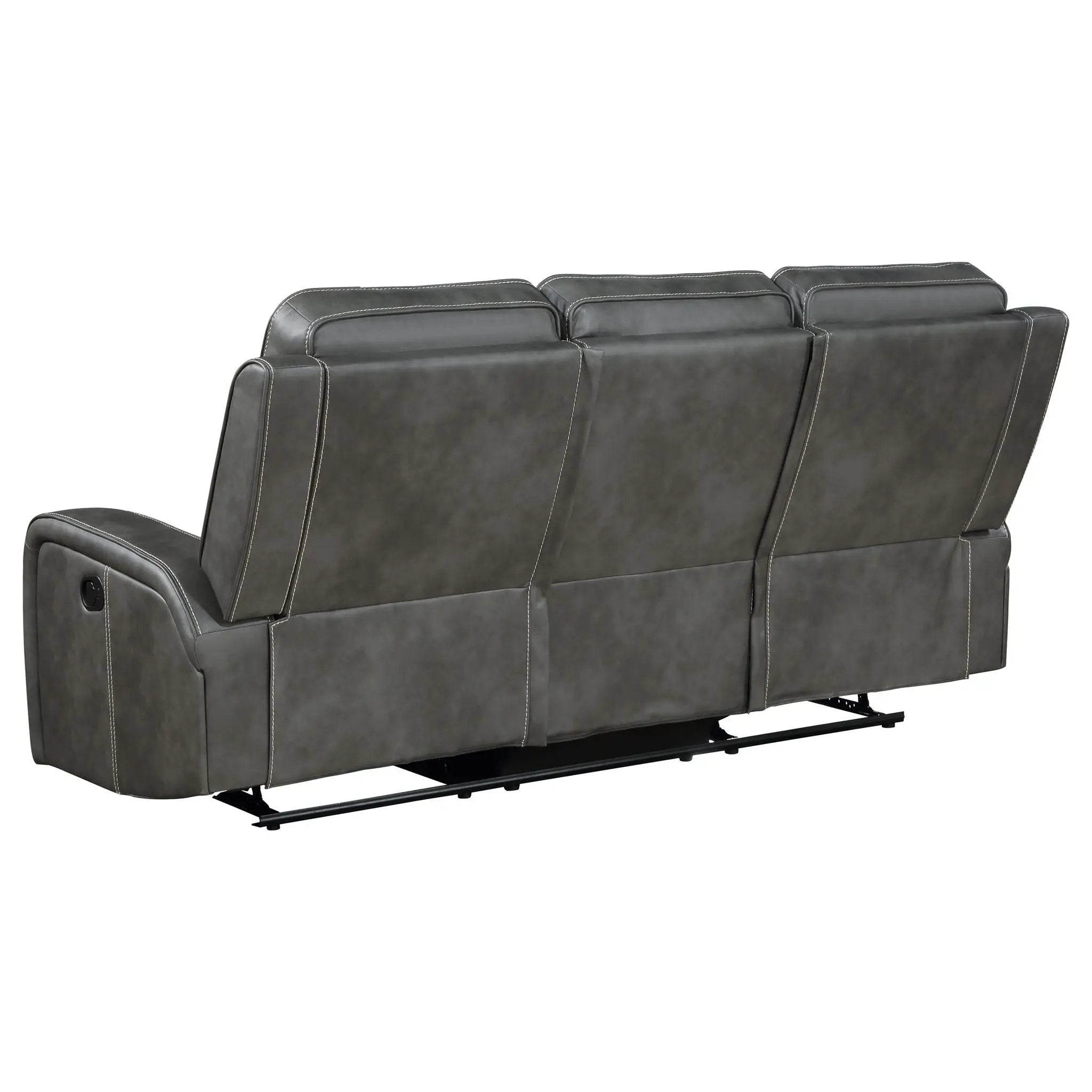 Raelynn Upholstered Track Arm Motion Sofa Grey by Unique Piece Furniture