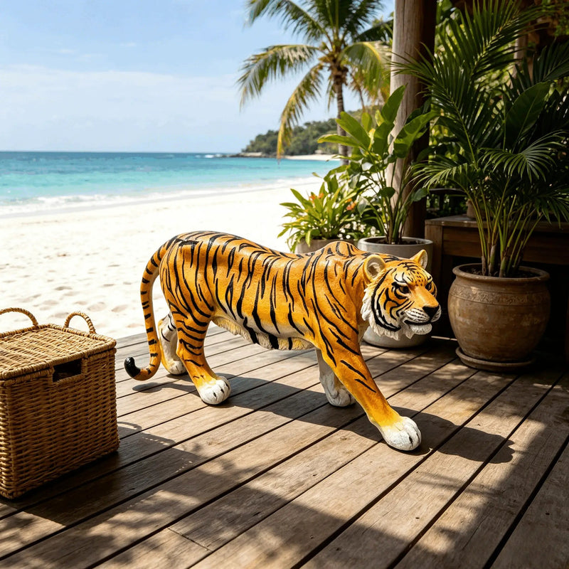 Simulated Tiger Resin Garden Statue by HouseOfZazla