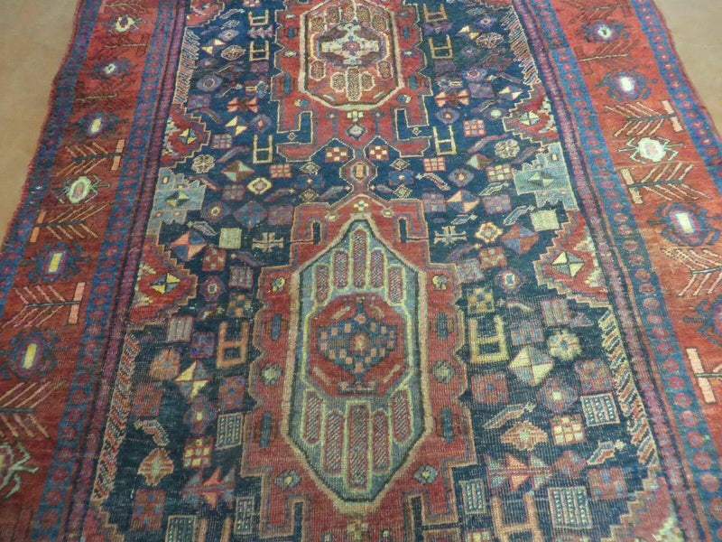 4' X 10' Antique Handmade Turkish Floral Tribal Oriental Wool Rug #627 by Jewel Rugs