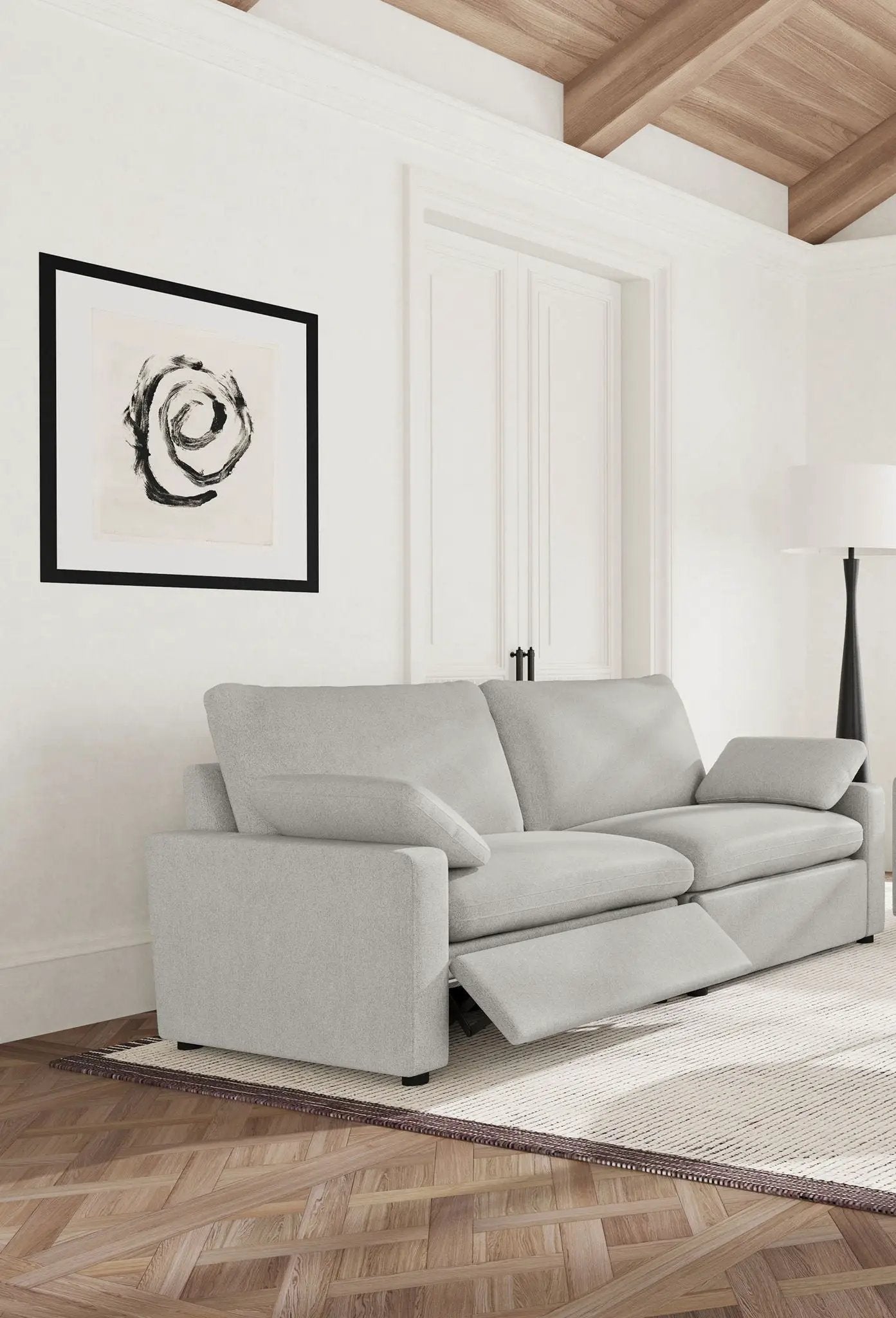 Collins Modular Power Loveseat Grey by Unique Piece Furniture