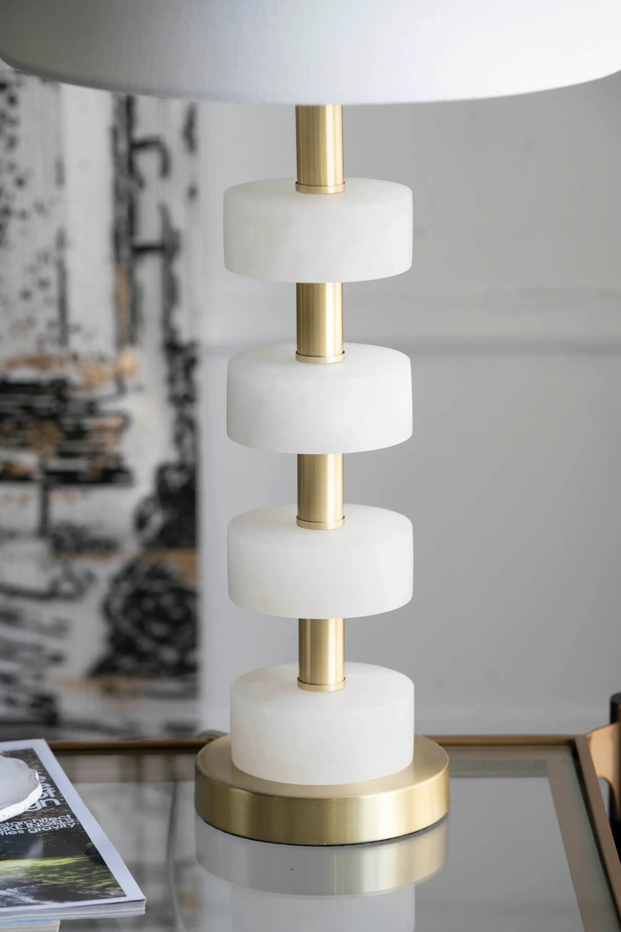 13x13x26 Marble Table Lamp by HouseOfZazla