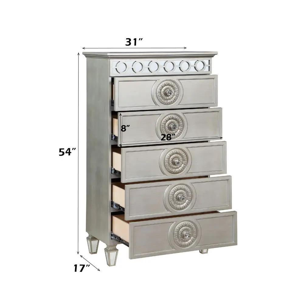 Varian - Chest - Silver & Mirrored by Unique Piece Furniture