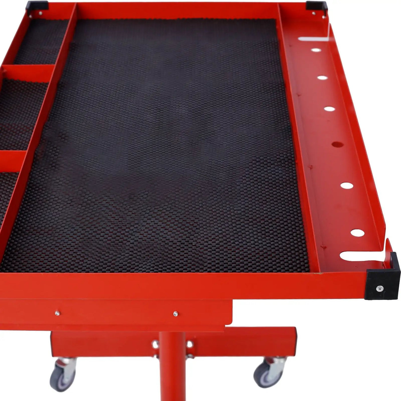 Adjustable Tear Down Work Table With Drawer For Garages, Repair Shops, And Diy, Portable, (4) 2.5" Swivel Casters, 220 Pound Capacity, Rubber Corners, Heavy Duty Steel by HouseOfZazla