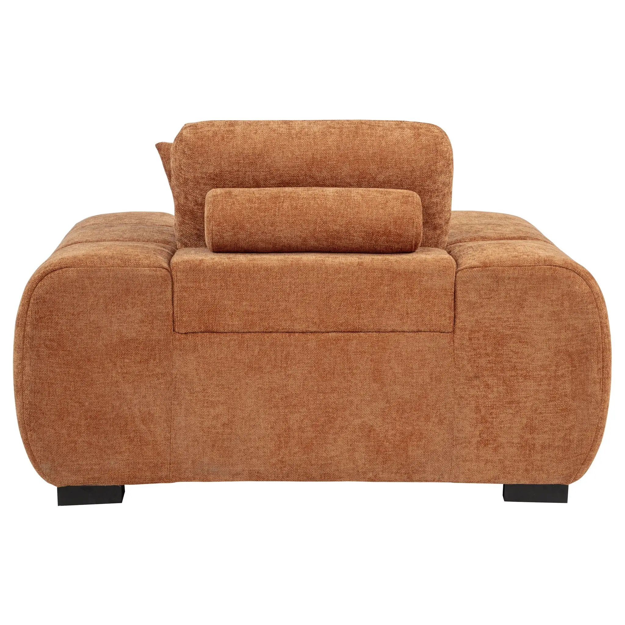Octavia Upholstered Track Arm Accent Chair Orange by Unique Piece Furniture