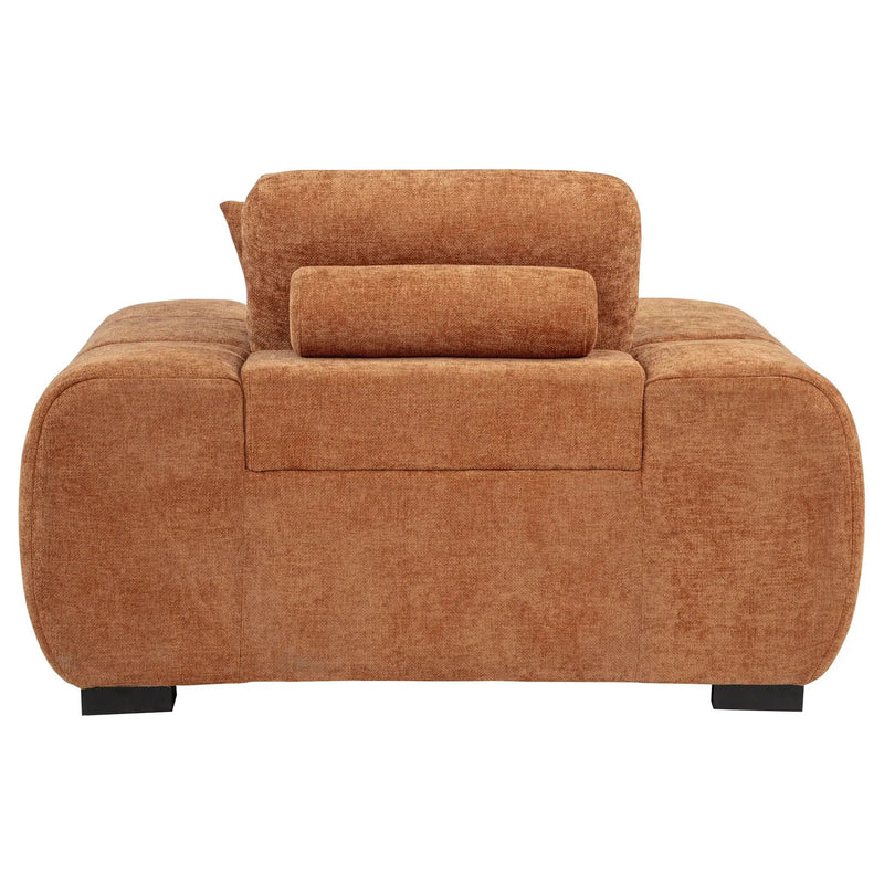 Octavia Upholstered Track Arm Accent Chair Orange by Unique Piece Furniture