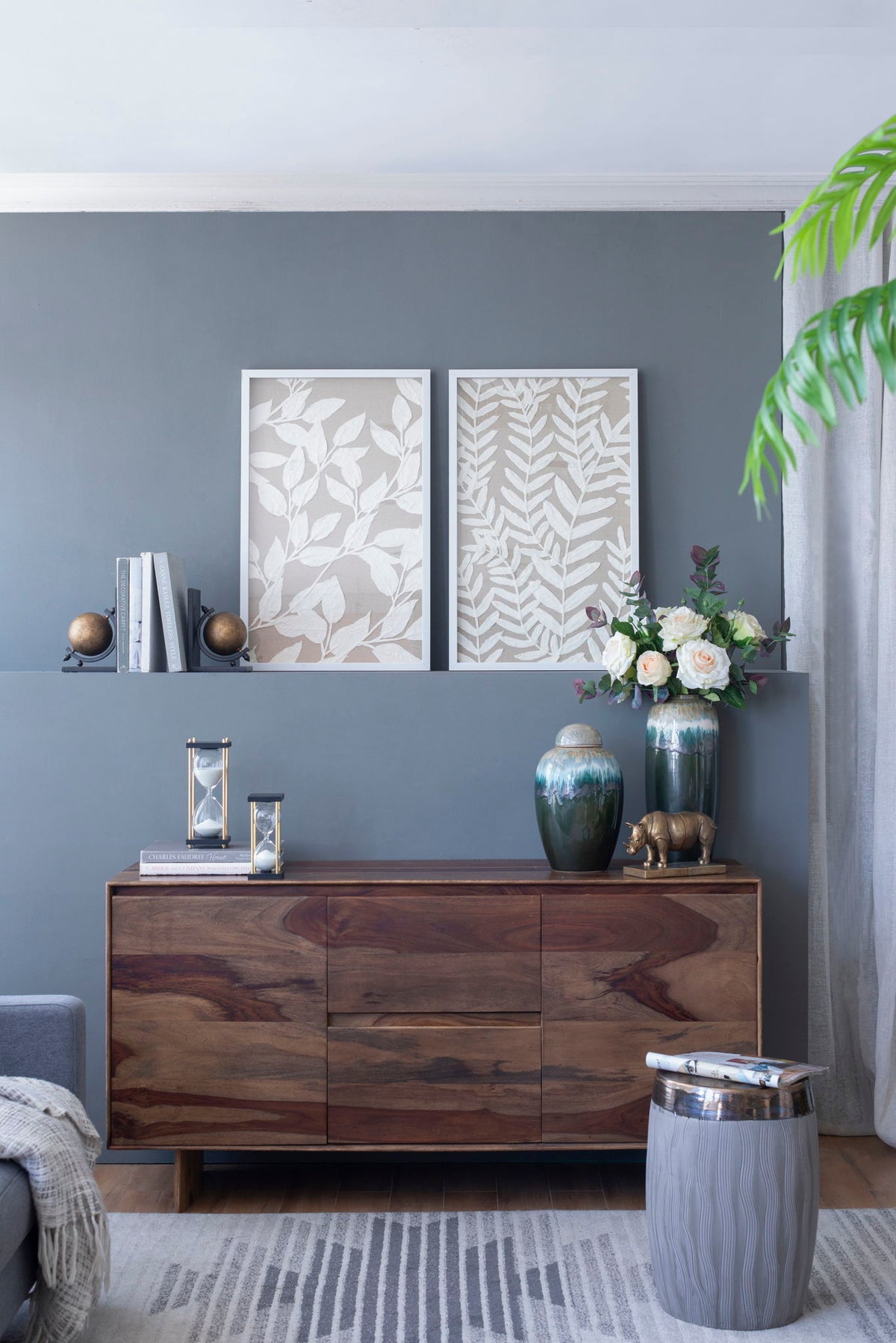 Shadow Box Wall Decor with Paper Florals – White, photo 10 of 17