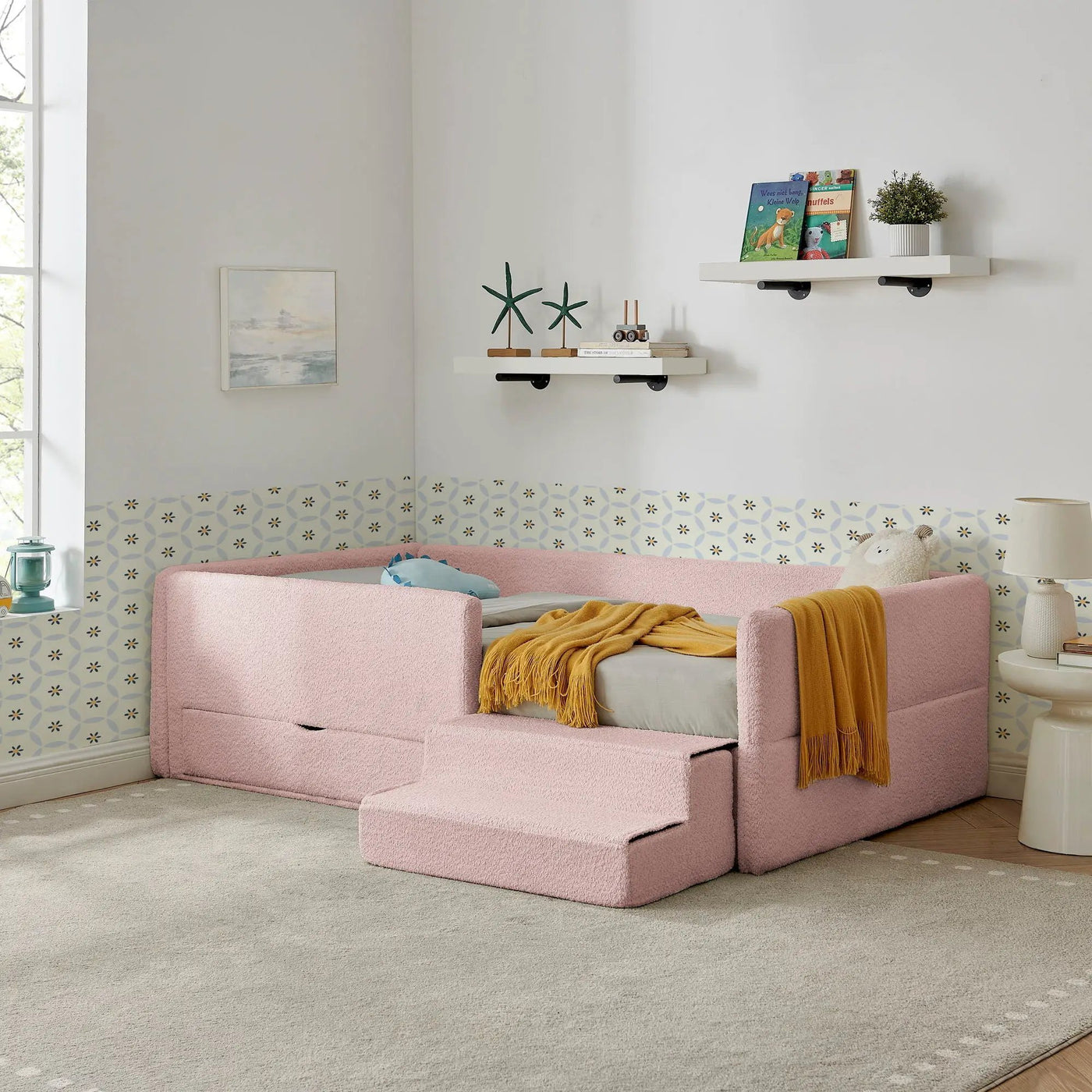 Safe Kids Bed With Guardrails And Storage by Unique Piece Furniture