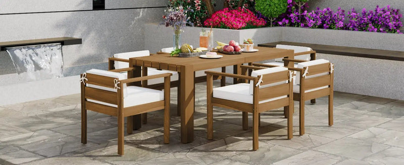 TREXM 7-Piece Patio Dining Table Set for 6 by HouseOfZazla