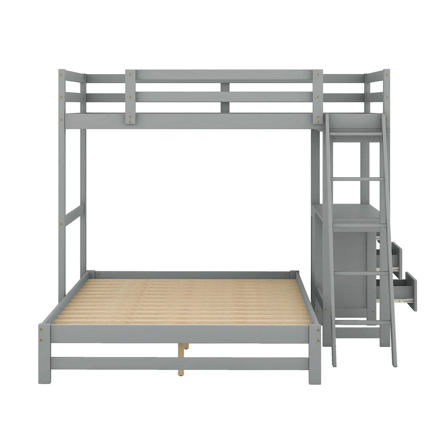 Bunk Bed With Built In Desk And 3 Drawers by HouseOfZazla