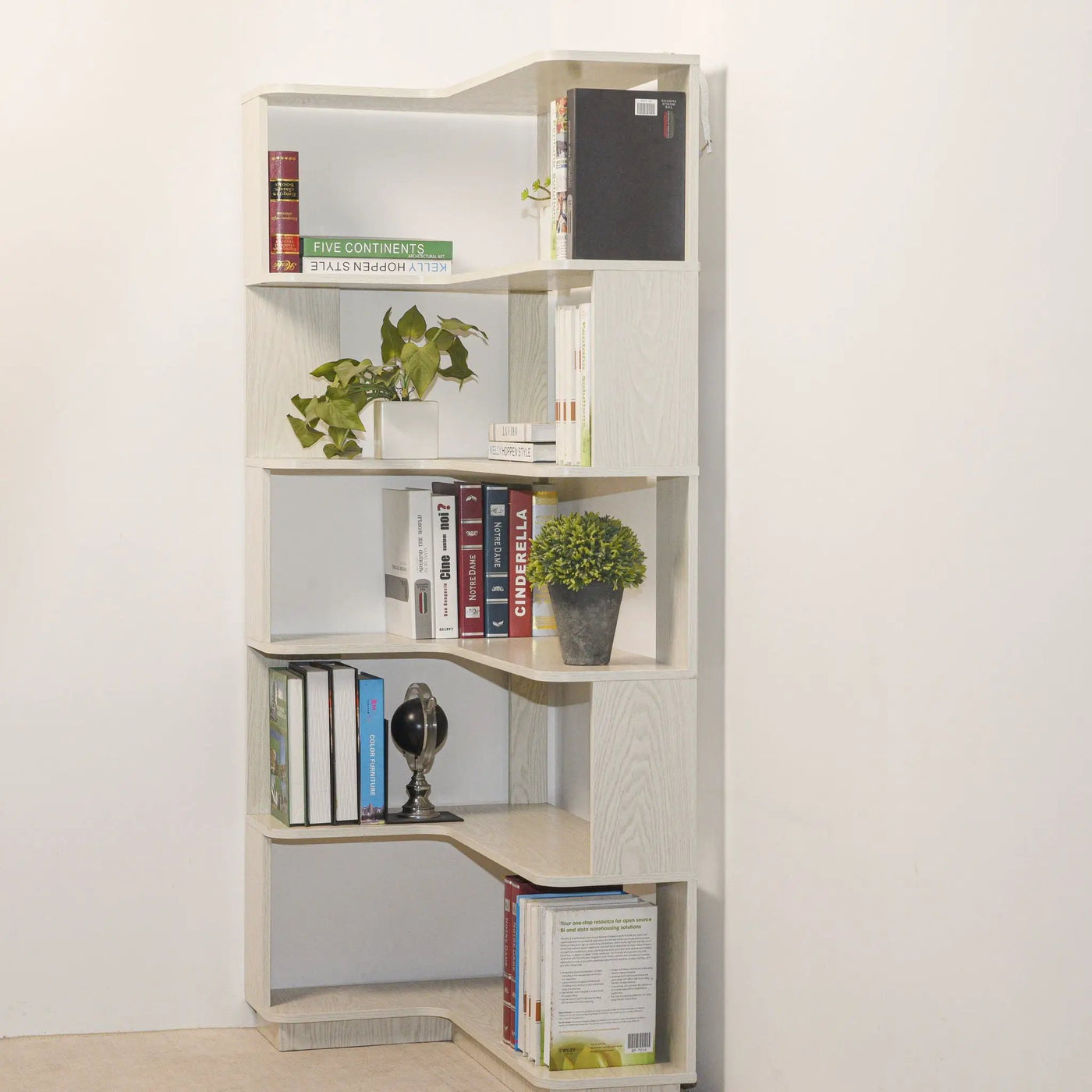 L-Shaped Design Corner Bookshelf by HouseOfZazla