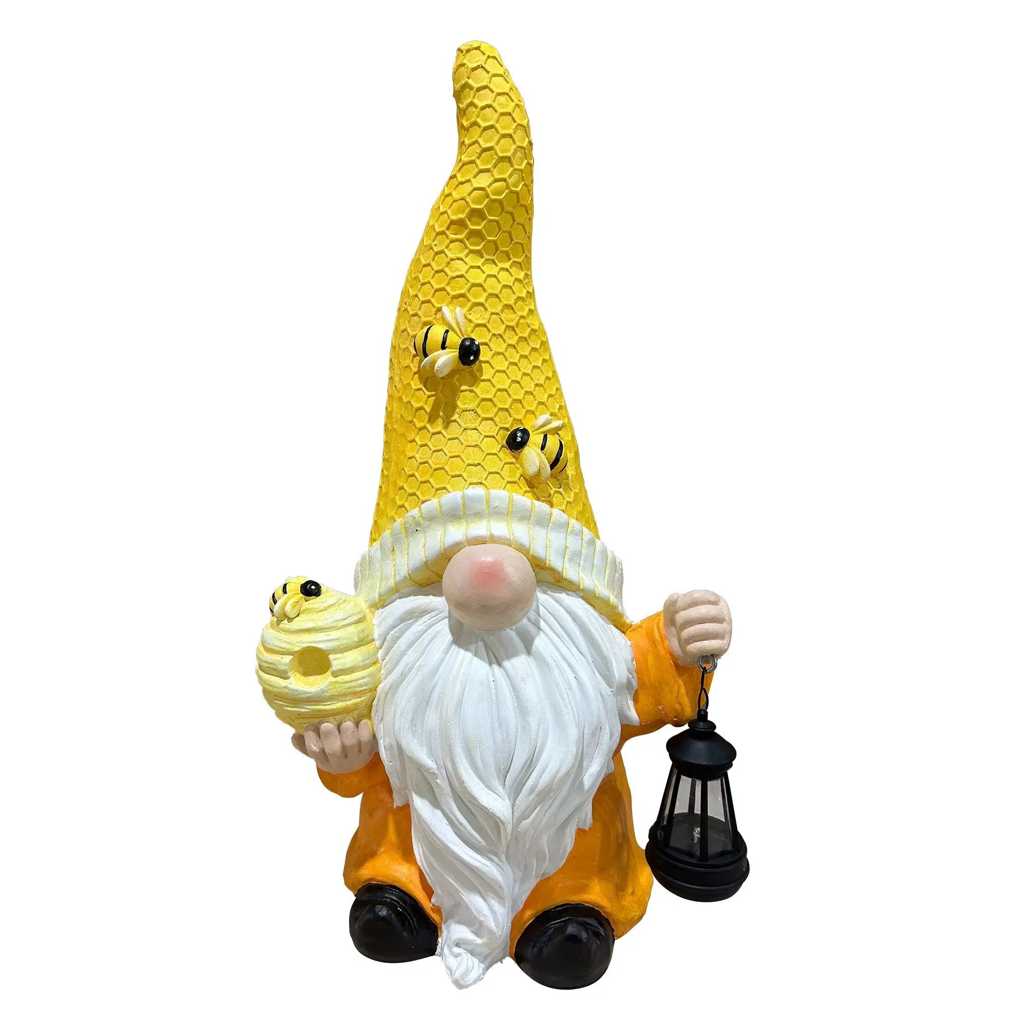 Magnesium Oxide Tree Spirit Old Man Statue With Bee Decor by HouseOfZazla