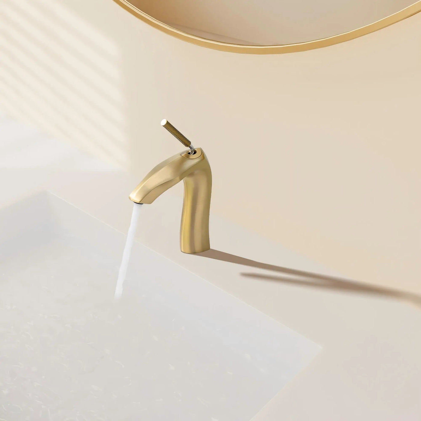 Contemporary Single Handle Lavatory Basin Sink Faucet Brass by HouseOfZazla