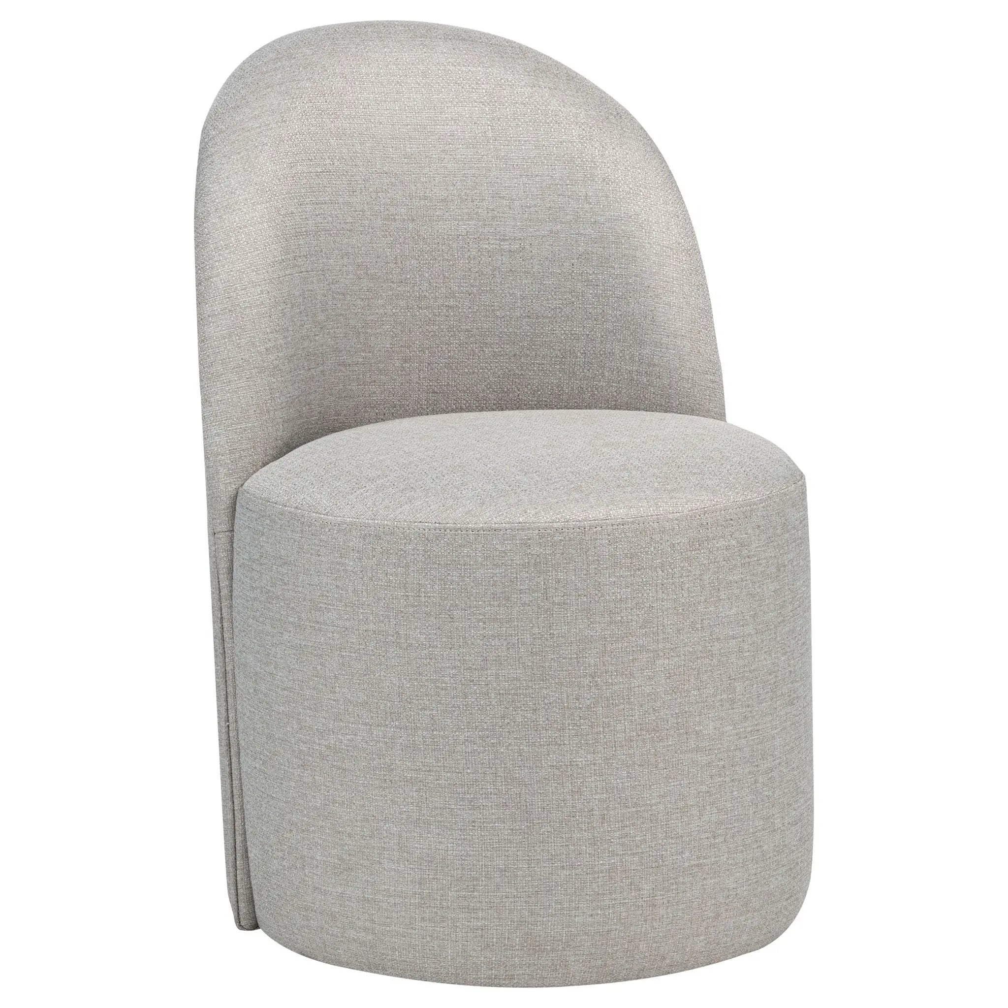 Aubrey Upholstered Barrel Dining Side Chair Beige (Set of 2) by Unique Piece Furniture