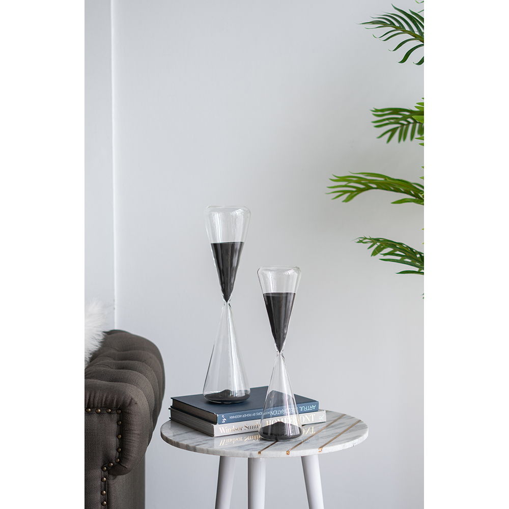 Triangular Shape Hourglass with Sand - Black, photo 5 of 9