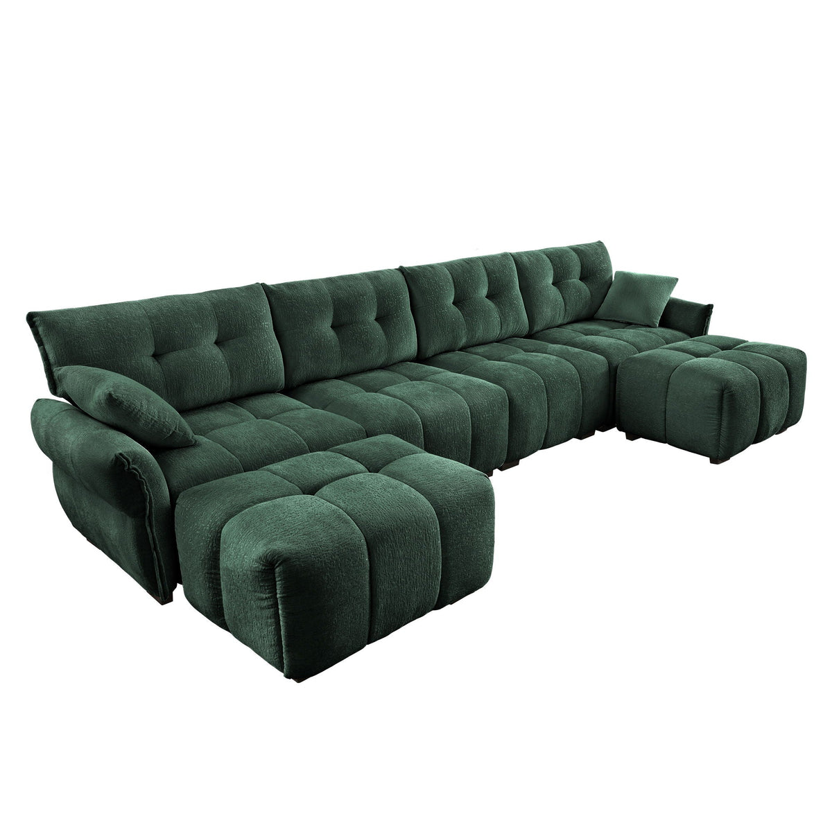 Sofa Set With Ottoman And Pillows, Textured, High Resilience Cushions, photo 7 of 40