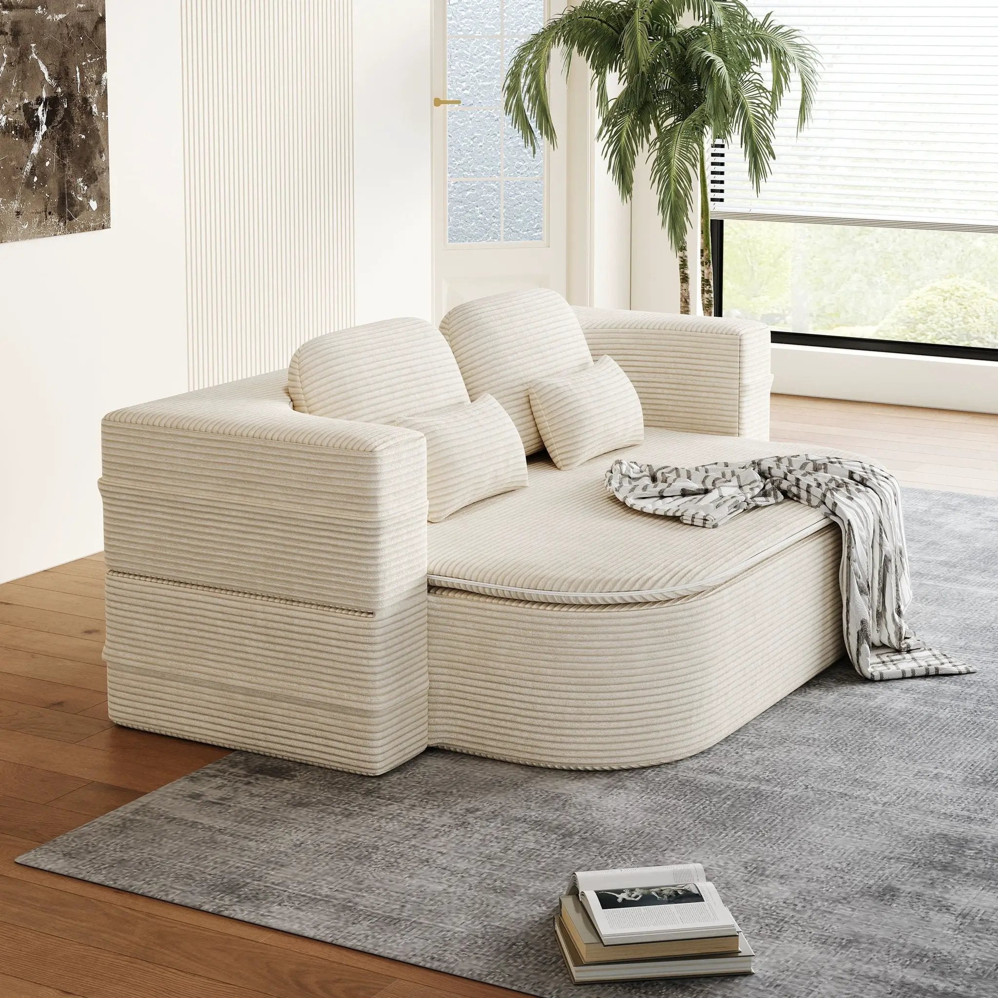 2 In 1 Foldable Sofa Bed With Multi Functional Blanket by HouseOfZazla