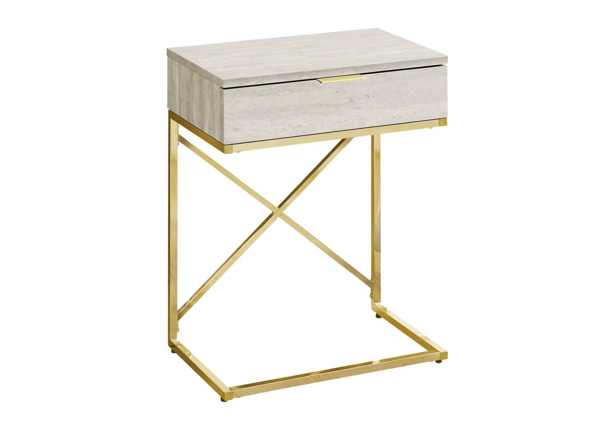 Accent Side Table with Storage Drawer, Spacious Tabletop, Contemporary Design by HouseOfZazla