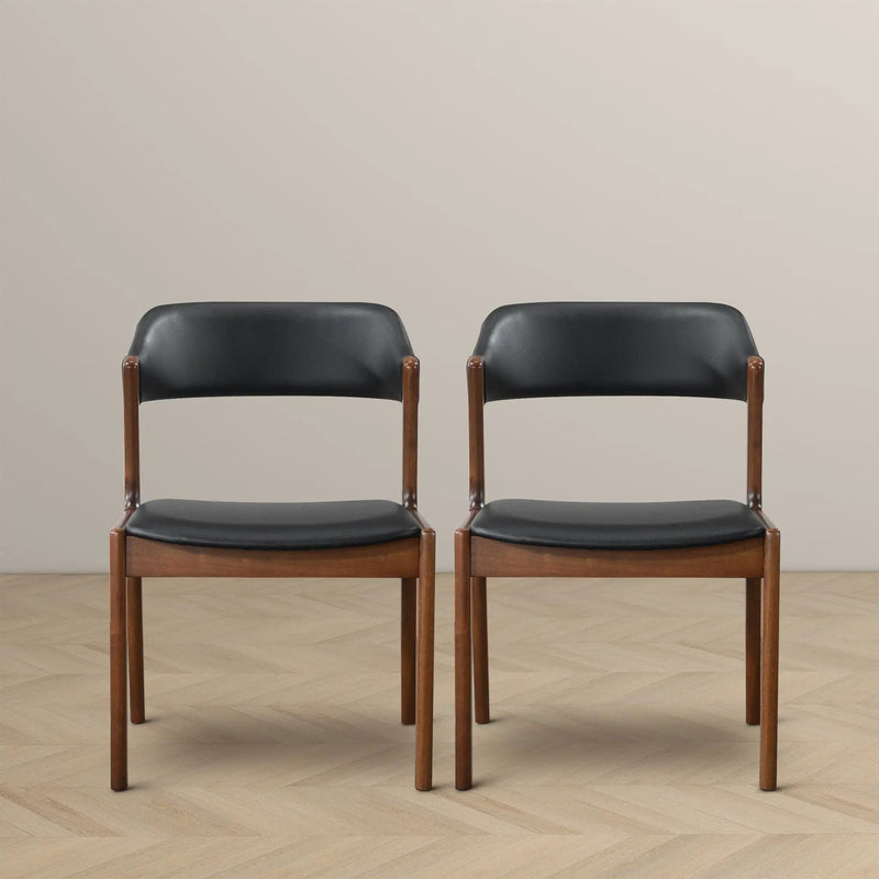 Enzo - Dining Chair (Set of 2) - Black / Brown by Unique Piece Furniture